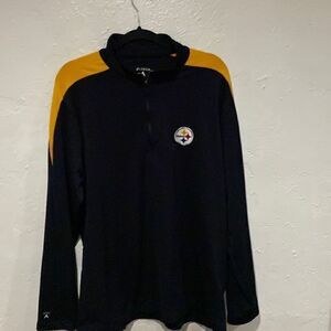 NFL Pittsburgh Steelers quarter zip lightweight unisex Jacket Size Large